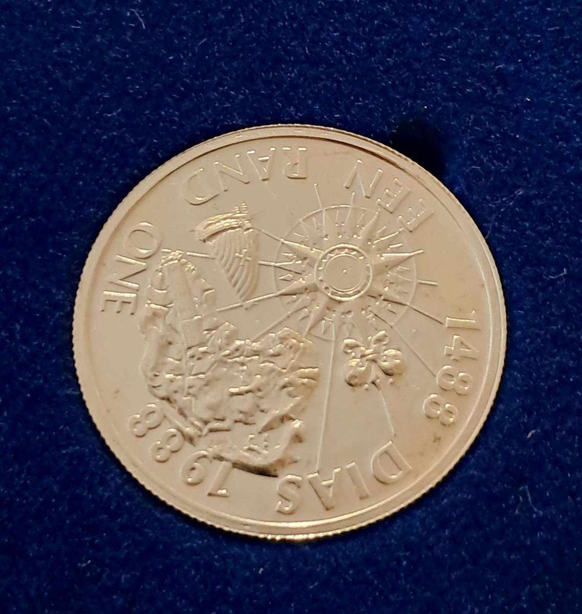 1988 Proof Bartlomeu Dias Silver 1 Rand