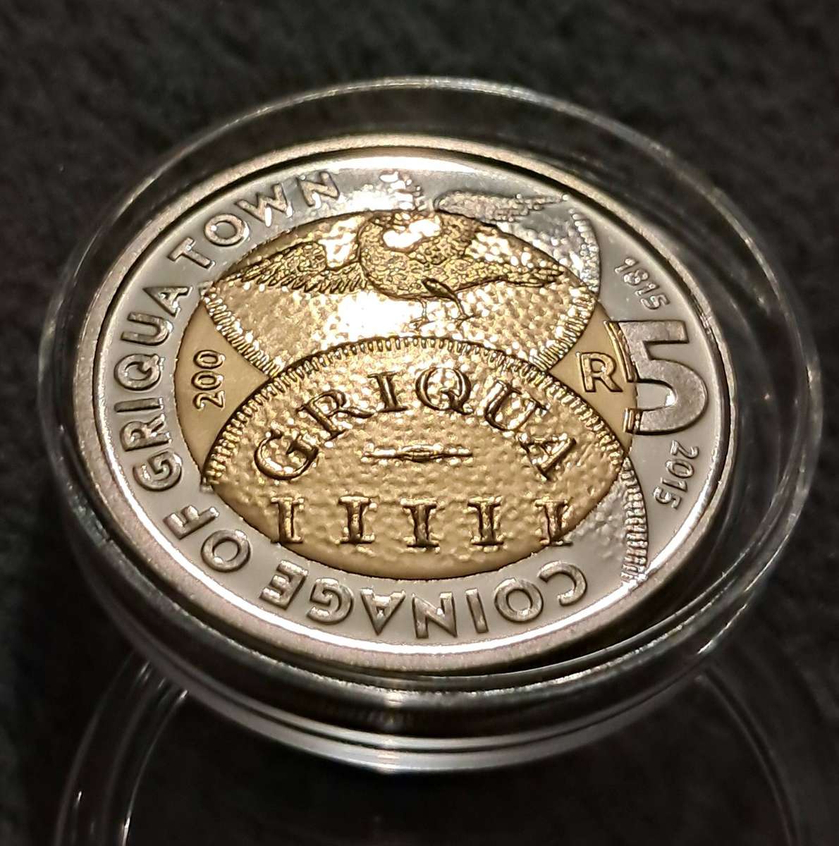 2015 Proof Griqua Town Bicentennial 5 Rand (1408 Minted)