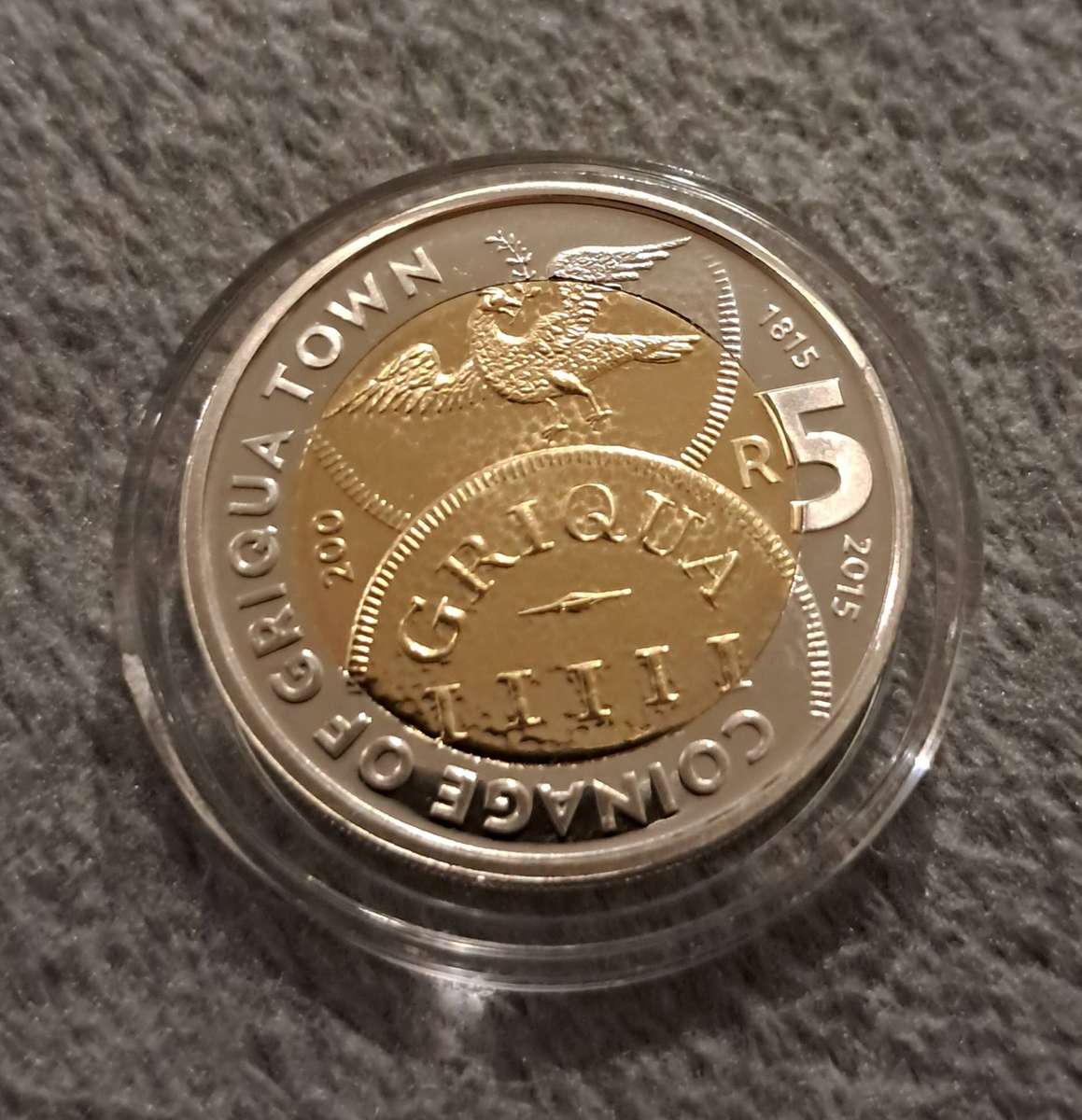 2015 Proof Griqua Town Bicentennial 5 Rand (1408 Minted)
