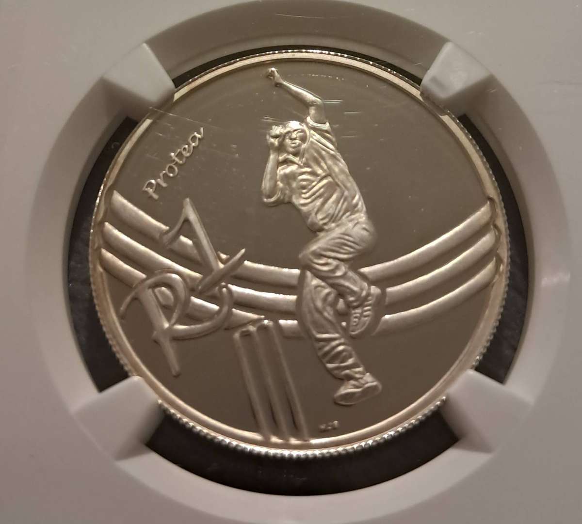 Lowest Price High Grade 2003 PF68 Cricket Silver 1 Rand