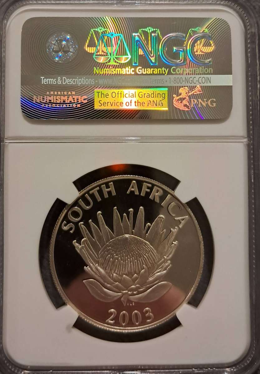 Lowest Price High Grade 2003 PF68 Cricket Silver 1 Rand