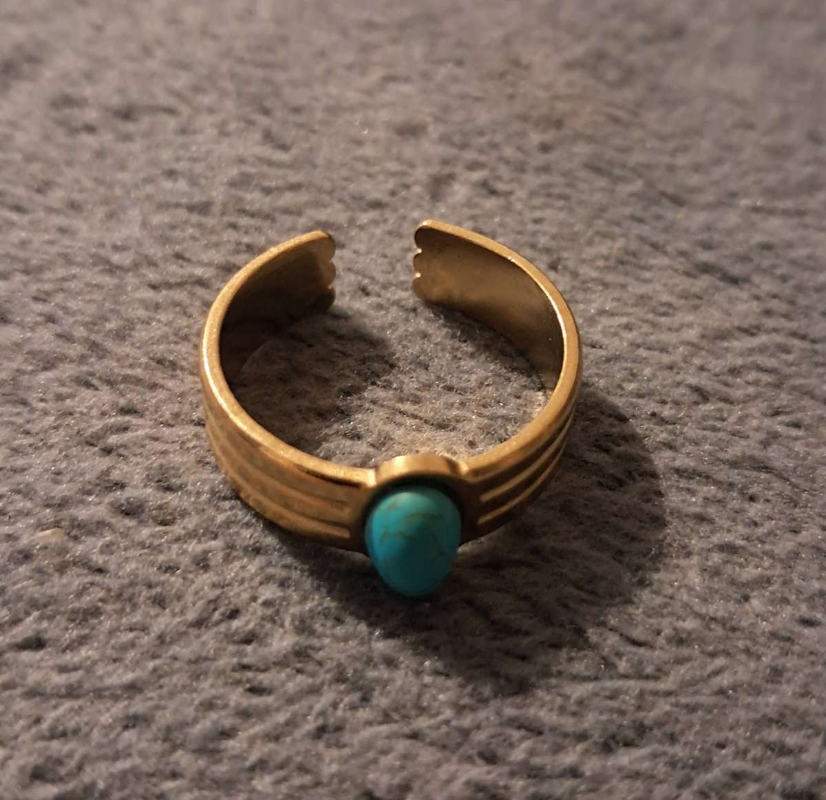 Gold Plated Adjustable Ring