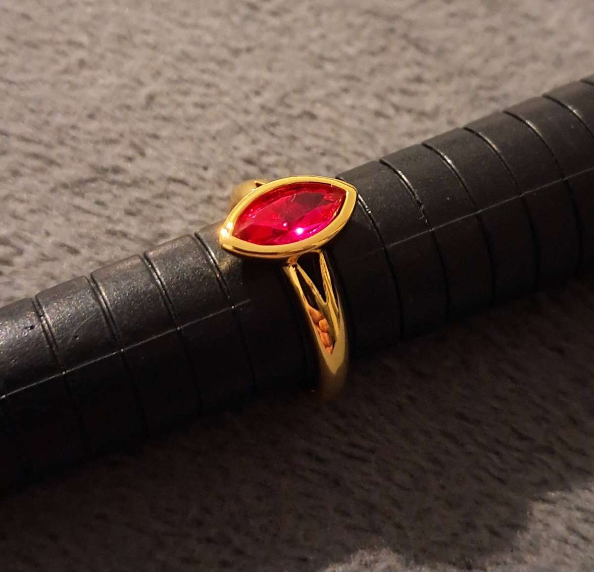 Gold Plated Synthetic Zirconia Size 7 Ring