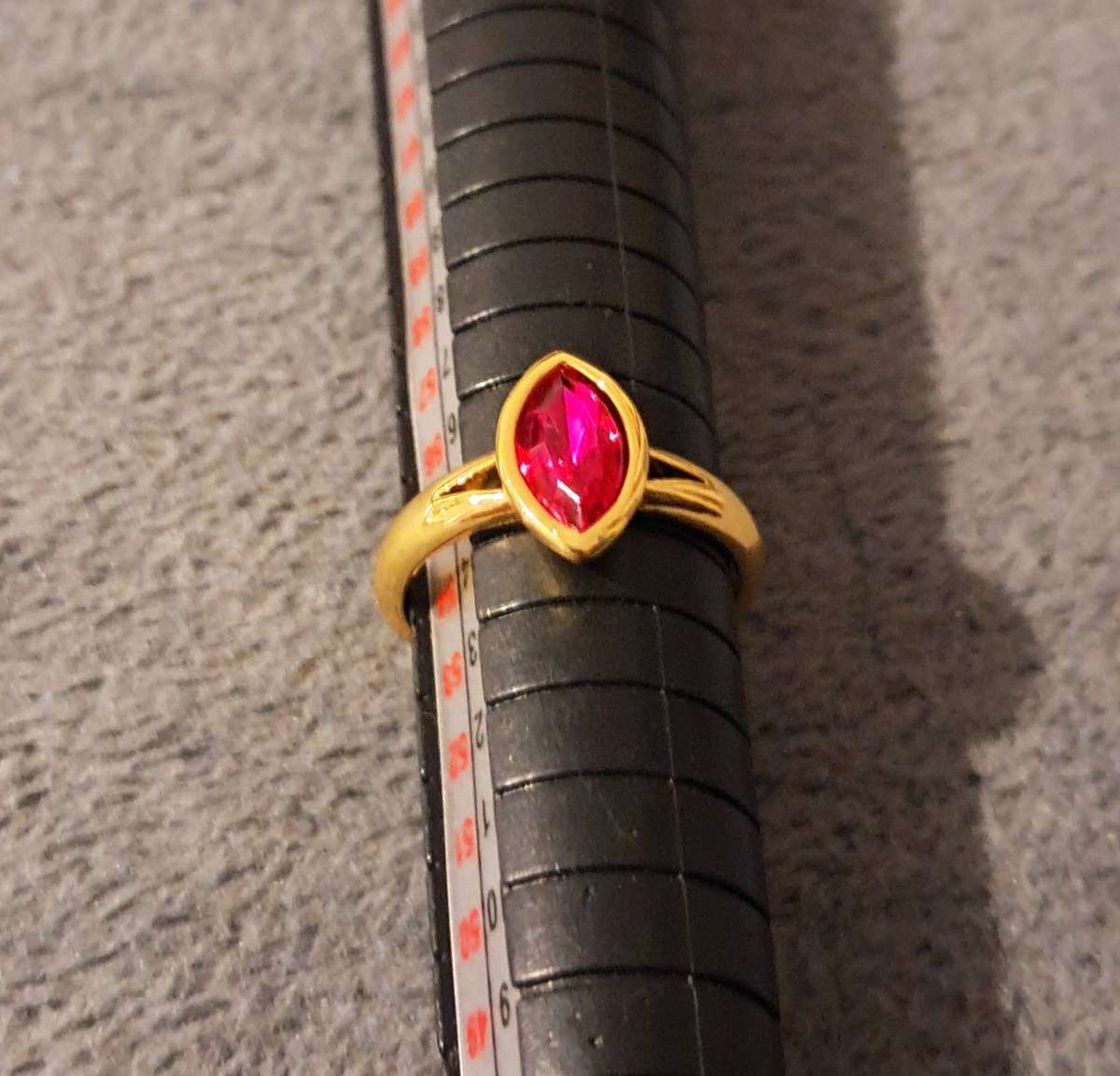 Gold Plated Synthetic Zirconia Size 7 Ring