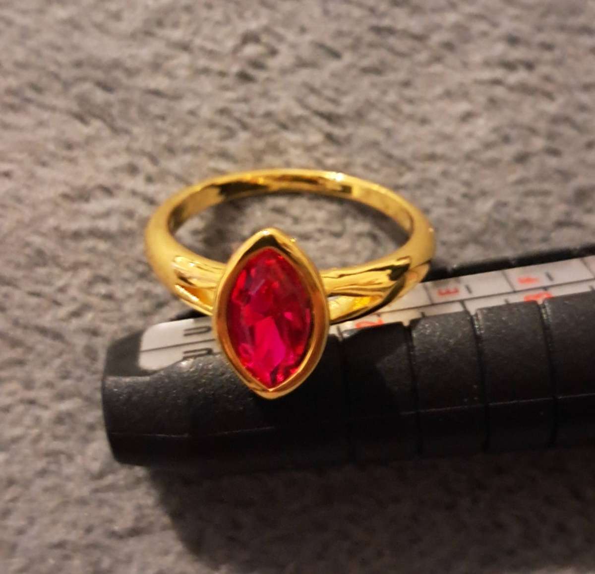 Gold Plated Synthetic Zirconia Size 7 Ring