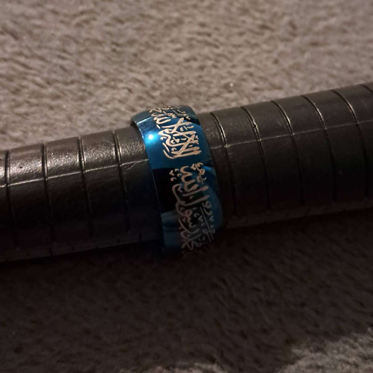 Stainless Steel Prayer Ring Size 7