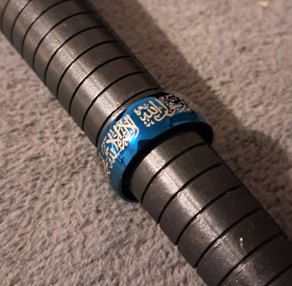 Stainless Steel Prayer Ring Size 7