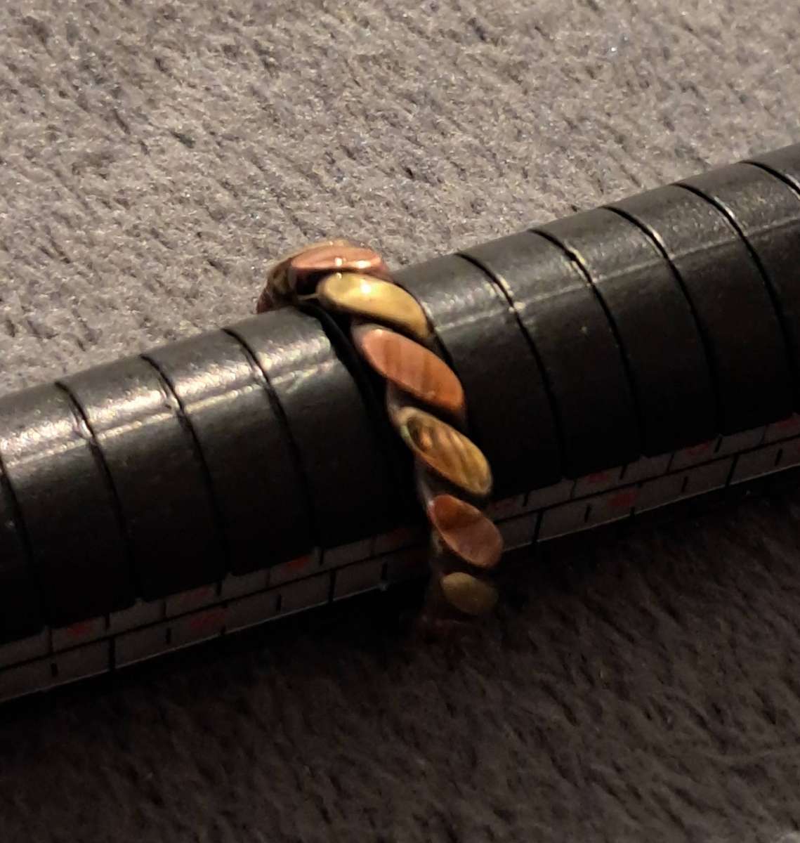 Handmade Copper and Brass Ring Size 7