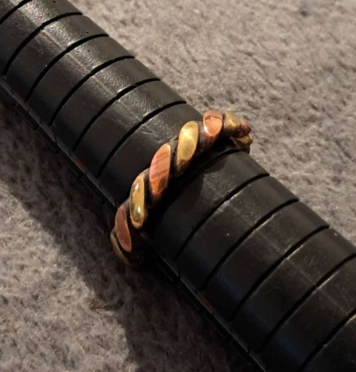 Handmade Copper and Brass Ring Size 7