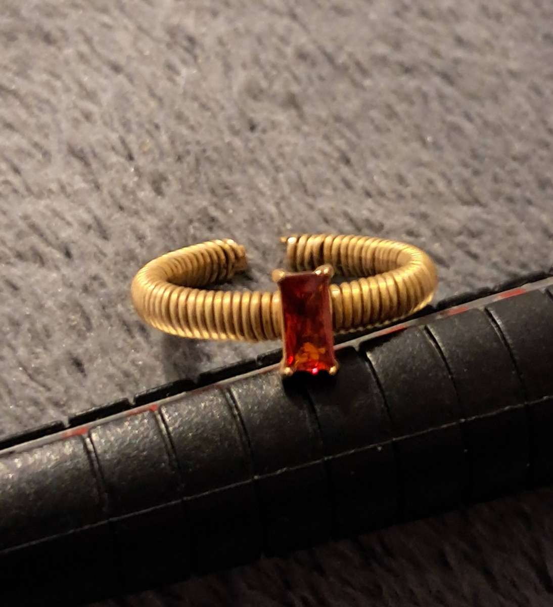 Adjustable Brass Wire Wrapped Ring
