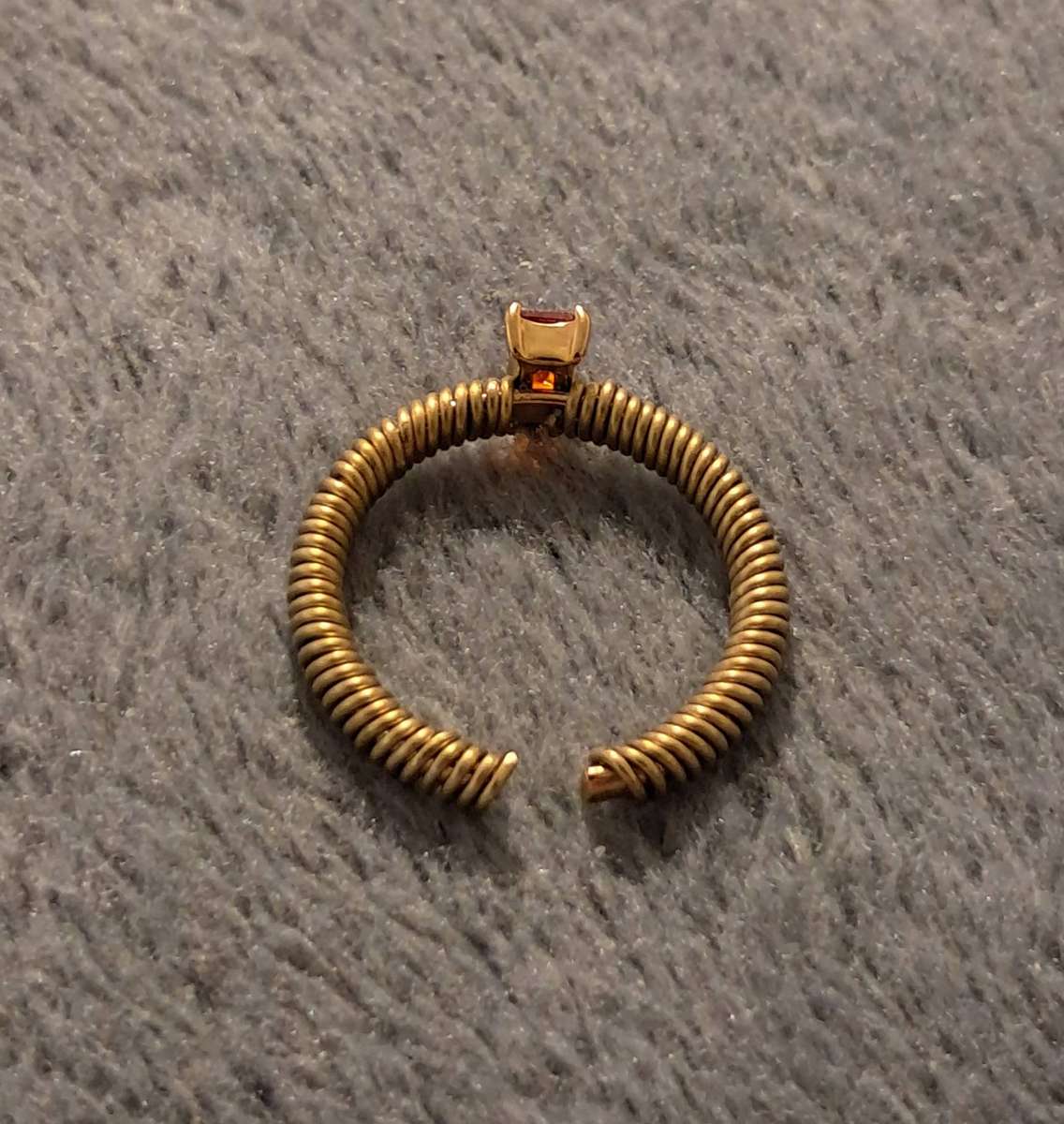 Adjustable Brass Wire Wrapped Ring