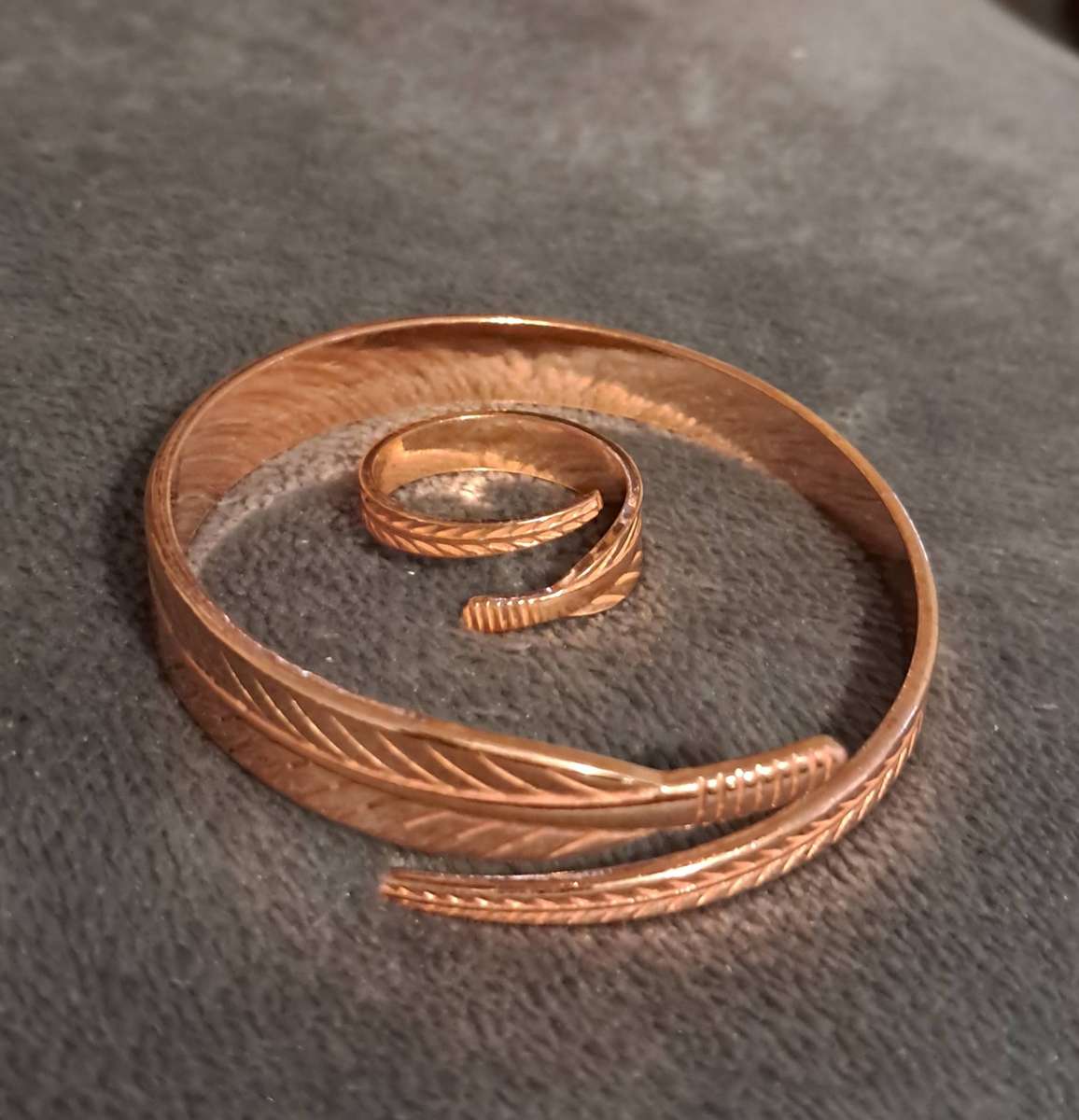 Adjustable Copper and Ring Set