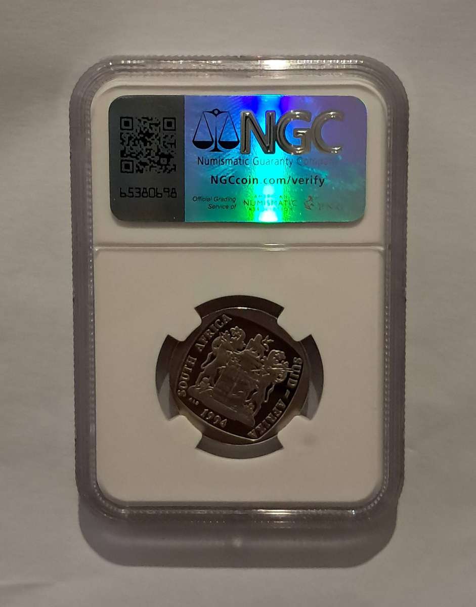 1994 PF 69 Ultra Cameo Presedential Inauguration 5 Rand Coin