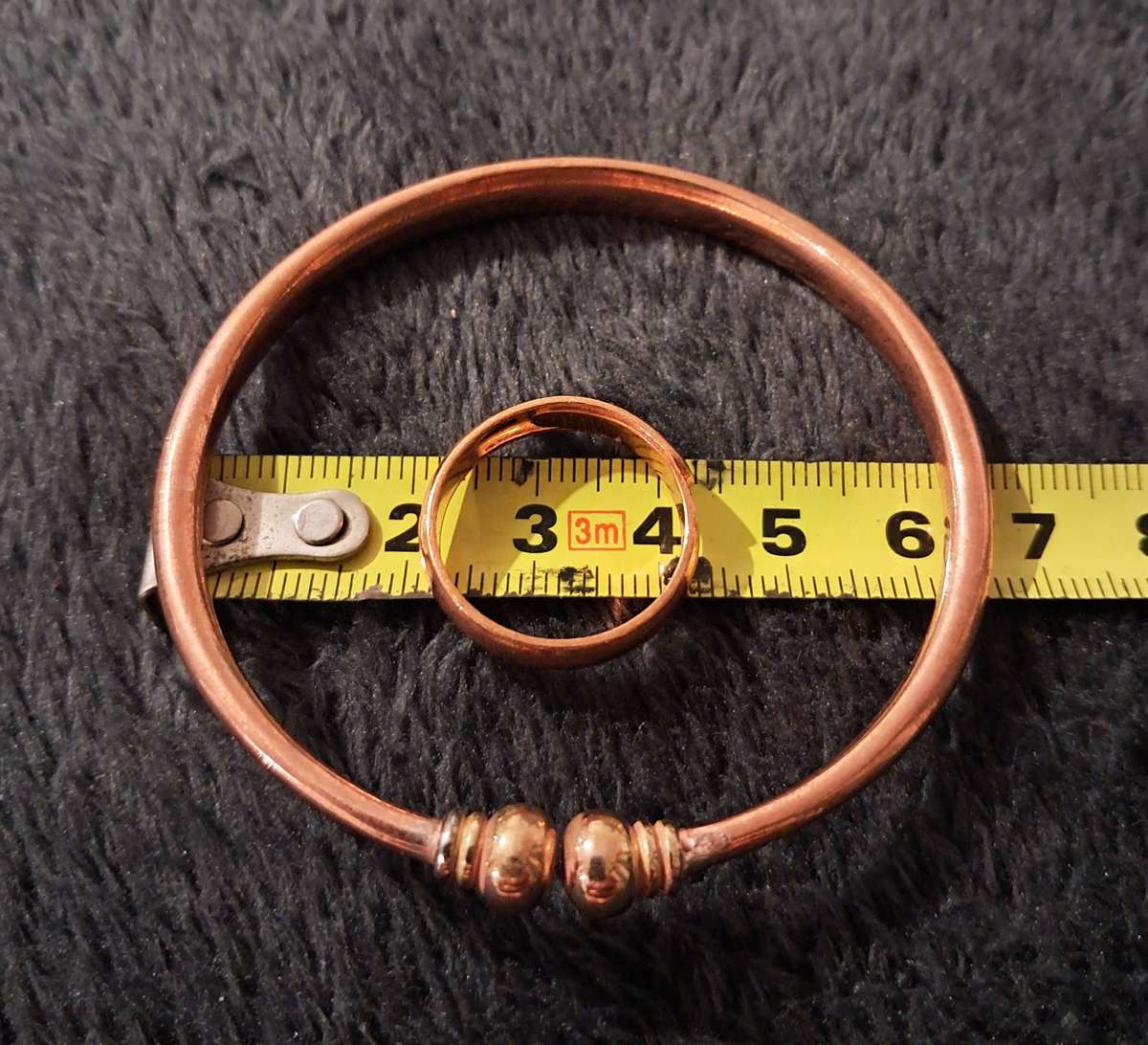 Adjustable Copper Ring and Bangle Set