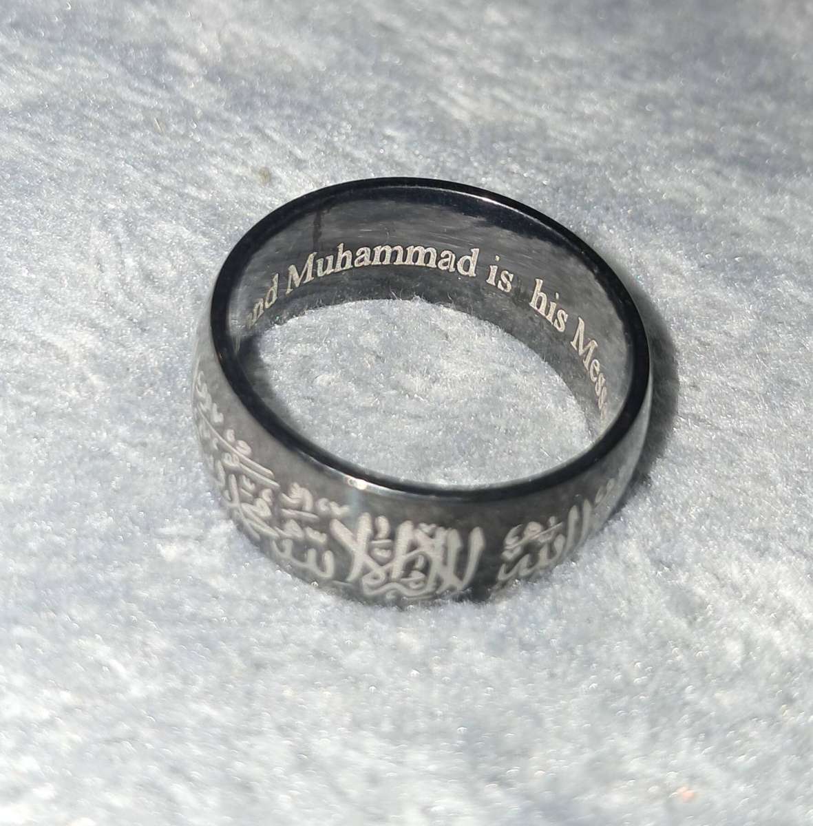 Stainless Steel Prayer Ring Size 6.5