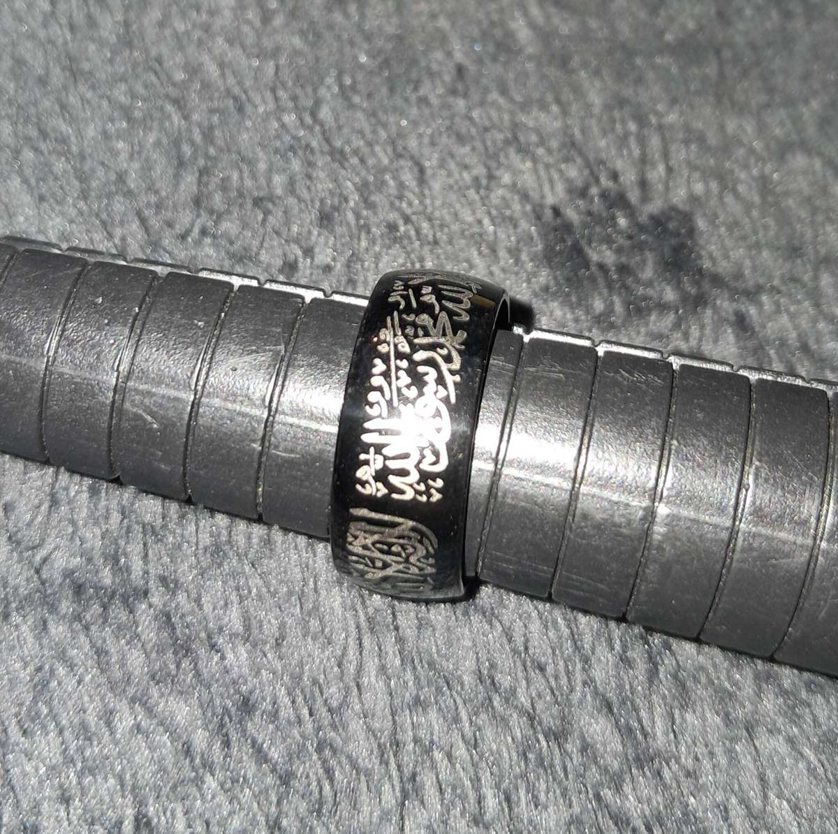 Stainless Steel Prayer Ring Size 6.5