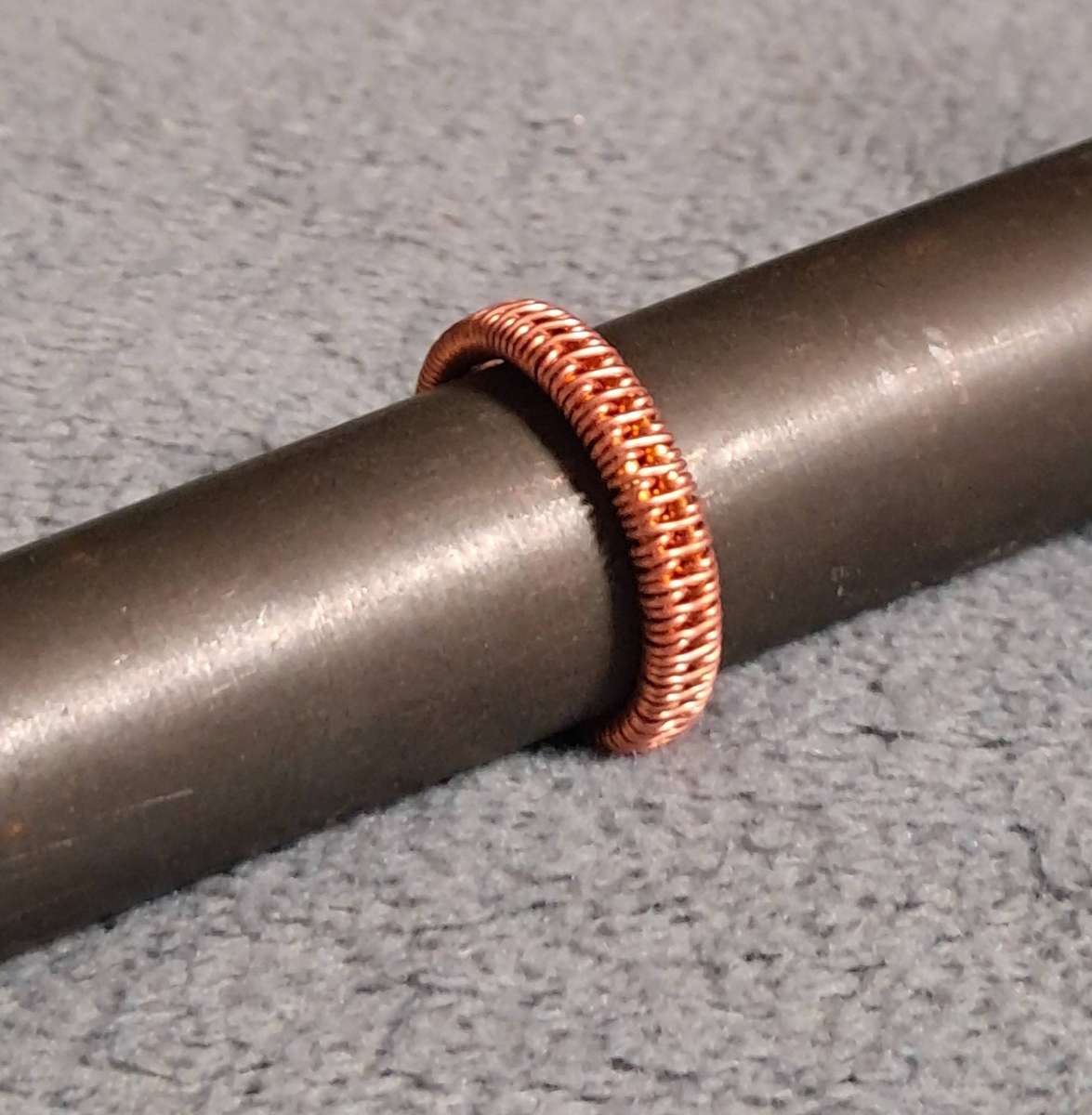 Copper Wire Wrapped Ring and Bangle Set