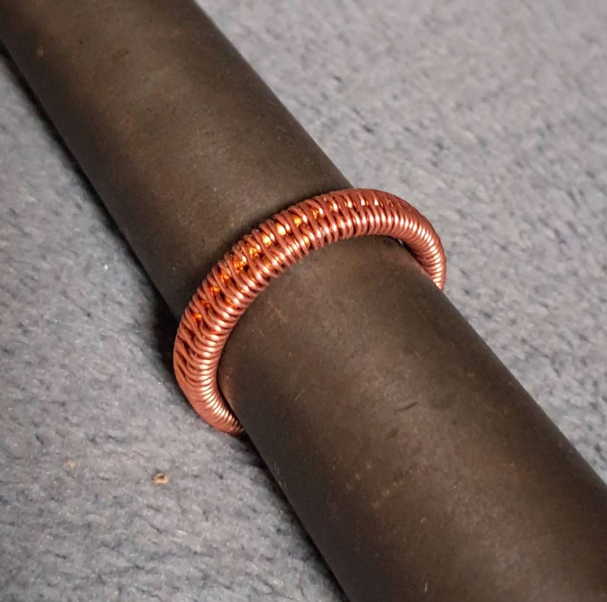 Copper Wire Wrapped Ring and Bangle Set