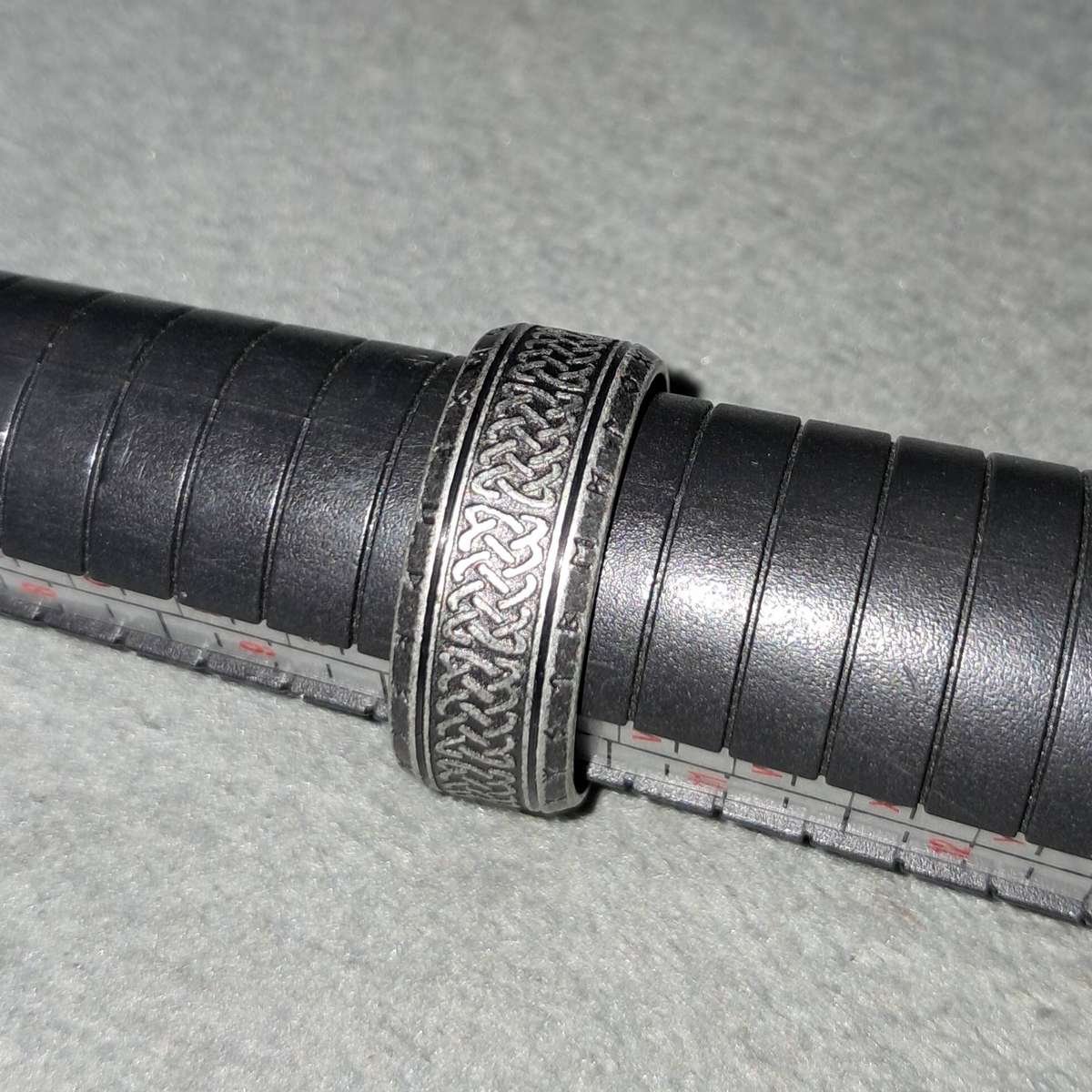 Vintage Style Stainless Steel Ring Size 10