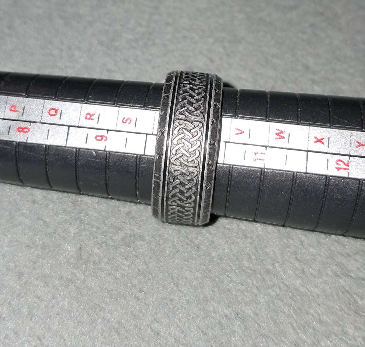 Vintage Style Stainless Steel Ring Size 10