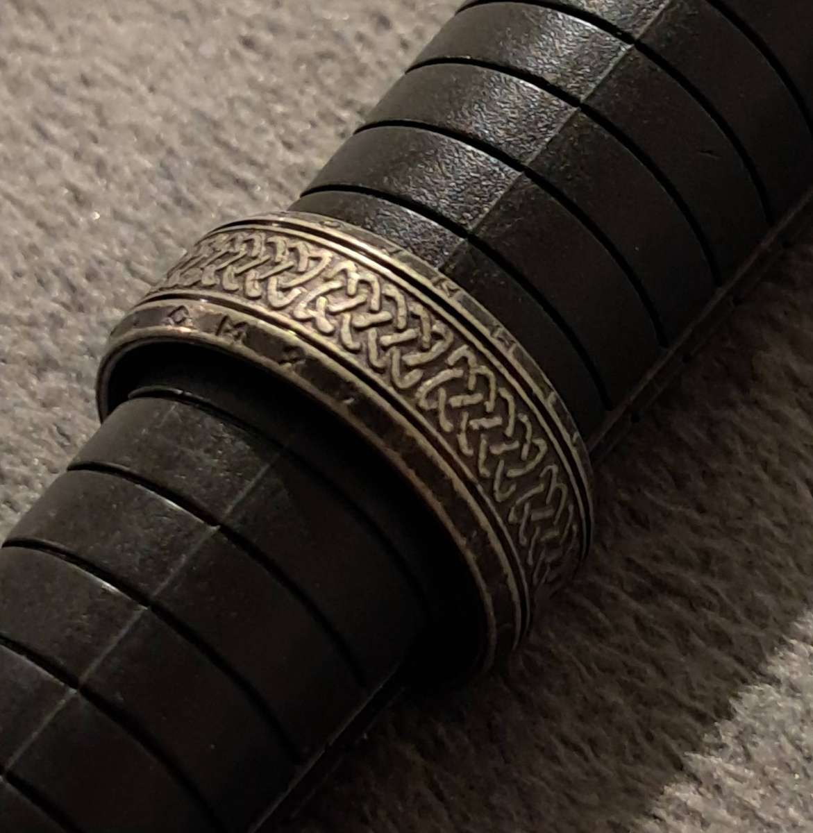 Vintage Style Stainless Steel Ring Size 10