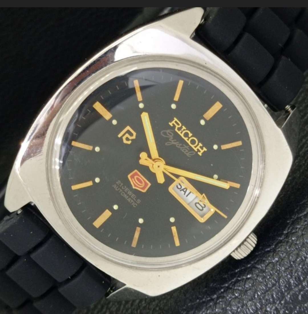 Vintage Ricoh R31 Crystal day date Automatic watch