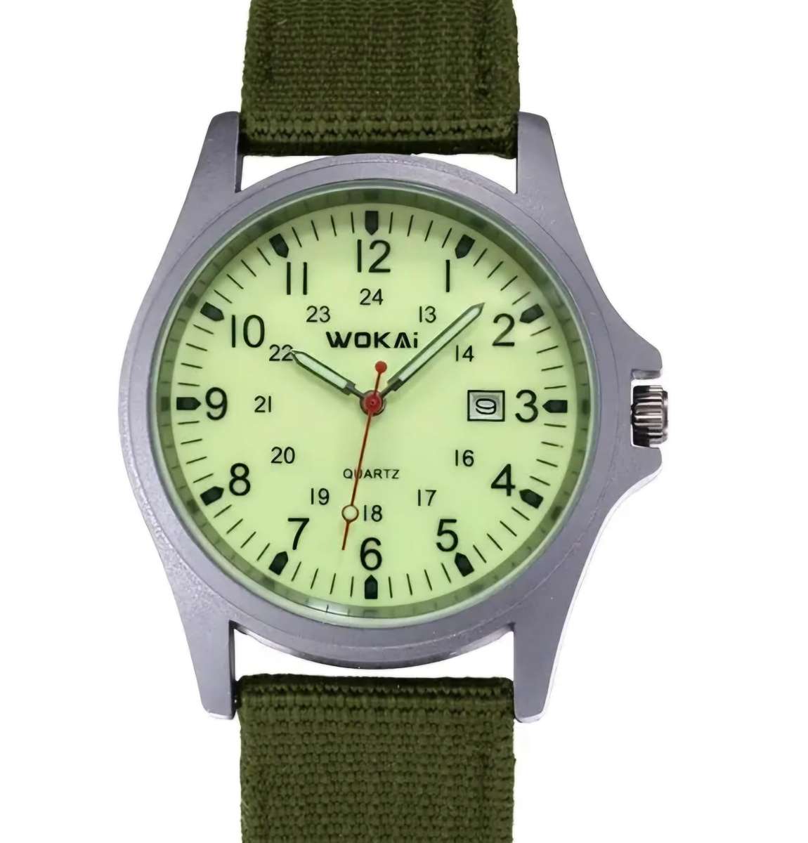 Wokai Military Style Watch With Date Function