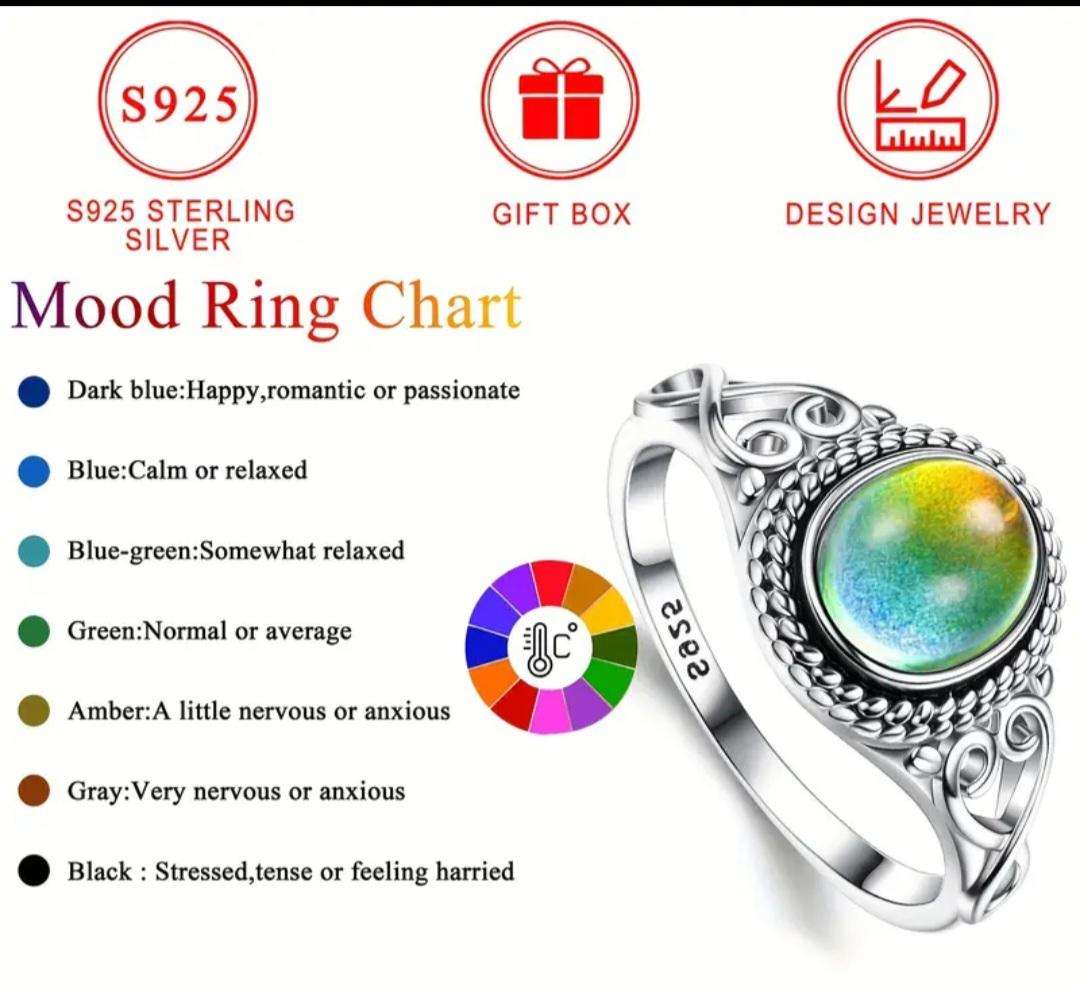 Sterling Silver Mood Ring Size 7