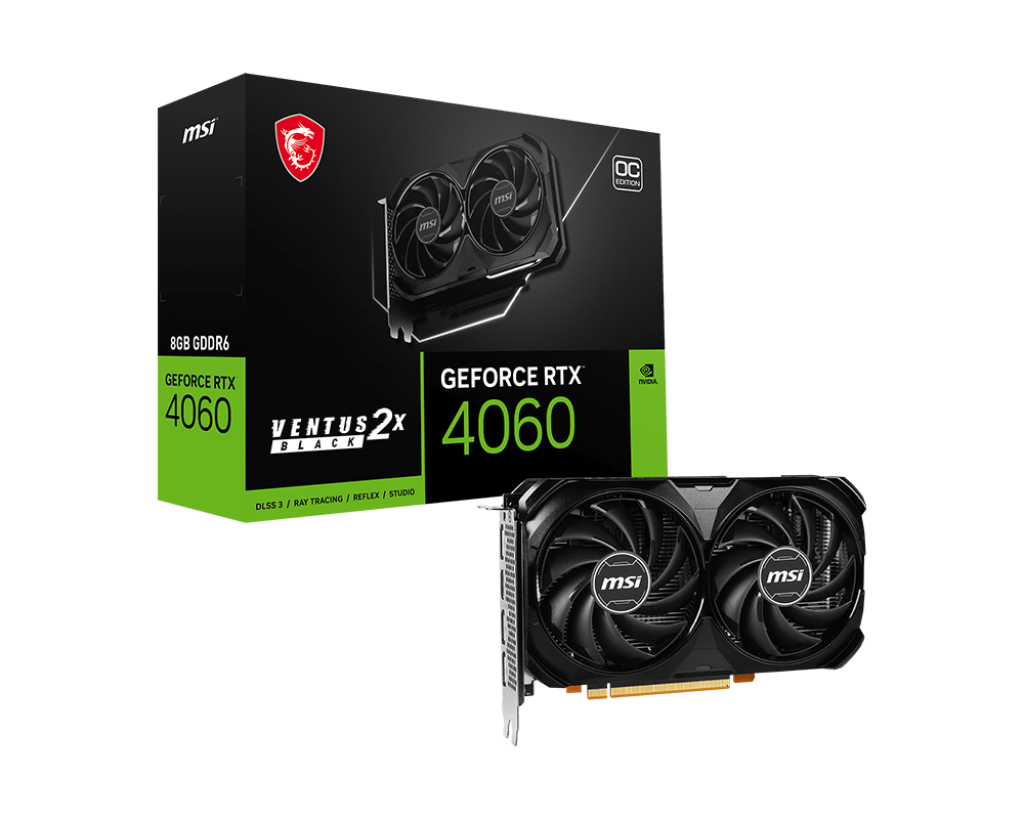MSI Ventus RTX 4060 Black 8GB Graphics Card