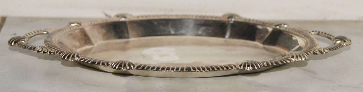 Vintage Pressed Silver Plated Tray (1of2)
