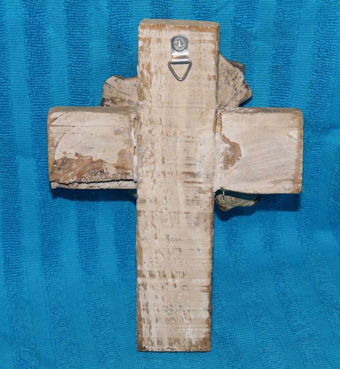 Vintage Metal and Wood Wall Hanging Cross