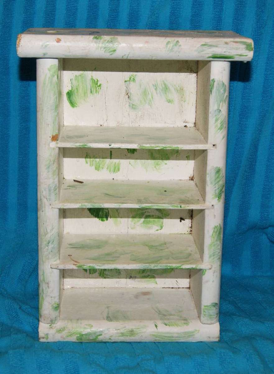 Vintage Wooden Doll House Shelving Unit