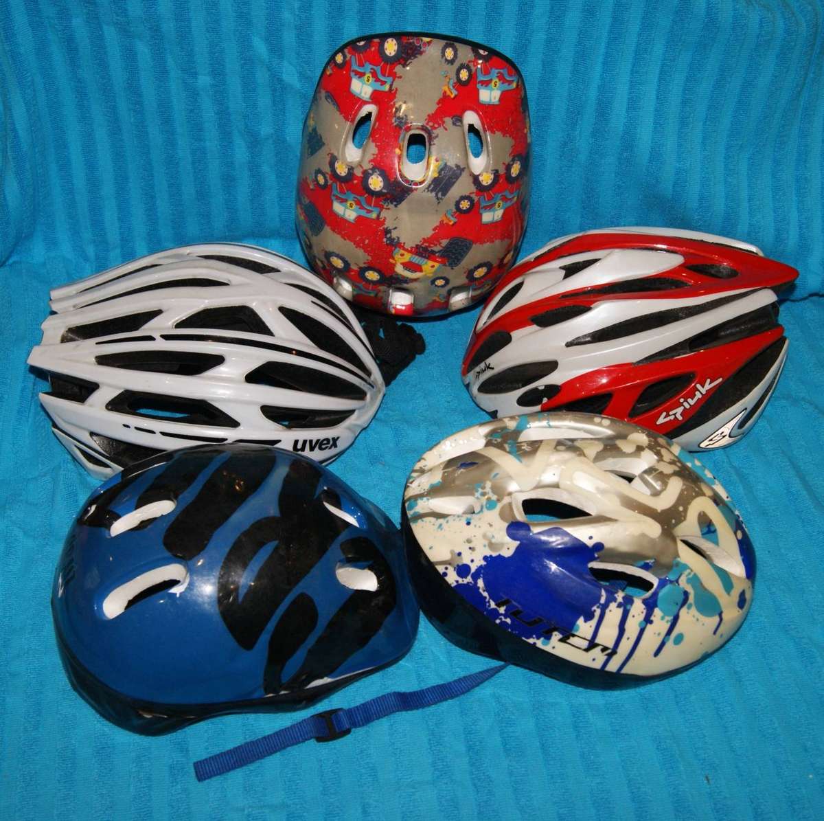 Job Lot of 5 Childrens Bicycle Helmets