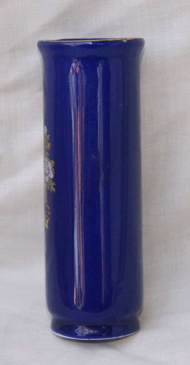Vintage Cobalt Blue Japanese Export Porcelain Vase