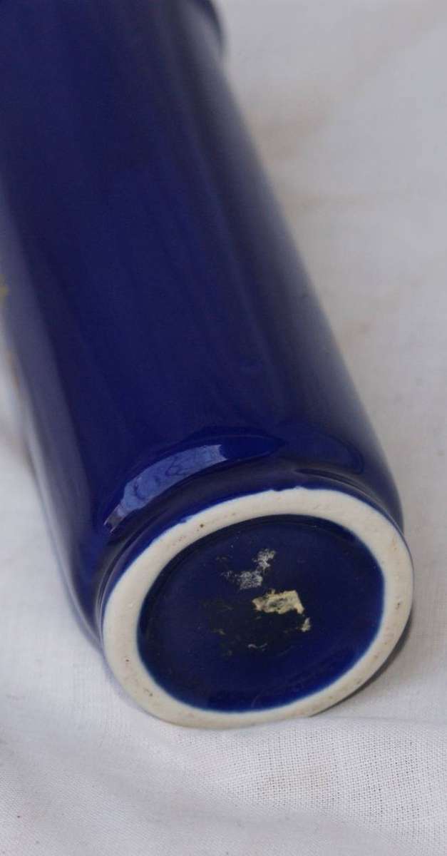 Vintage Cobalt Blue Japanese Export Porcelain Vase