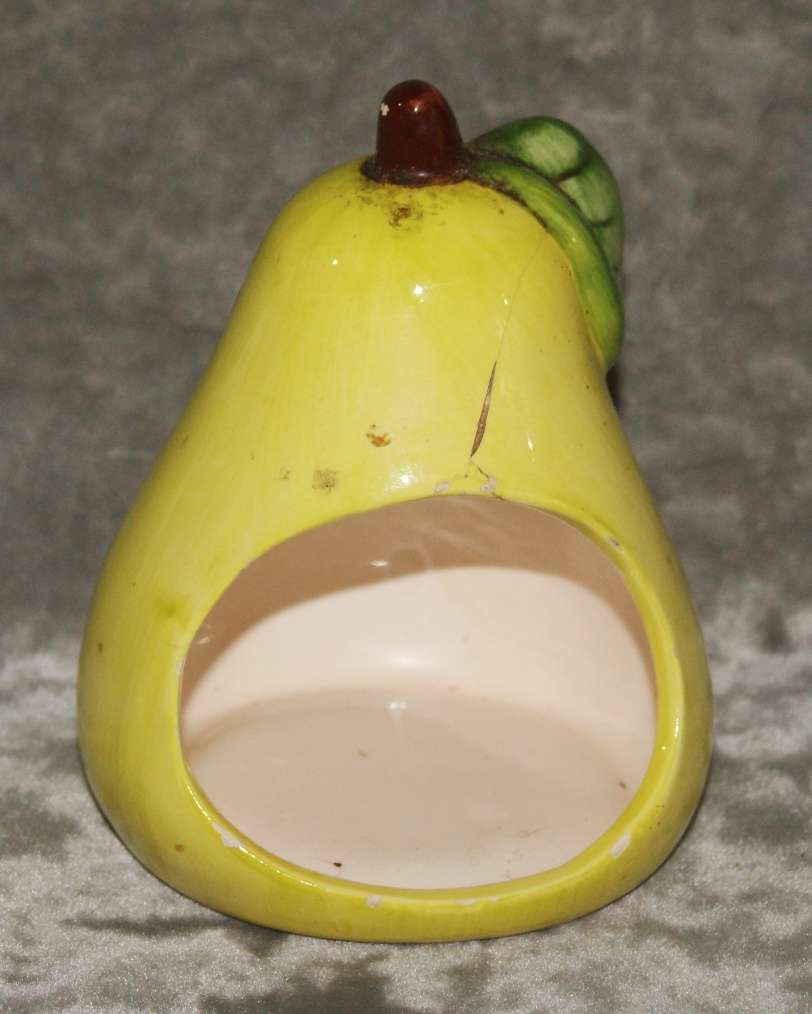 Ceramic pear shaped tea light holder (damaged)