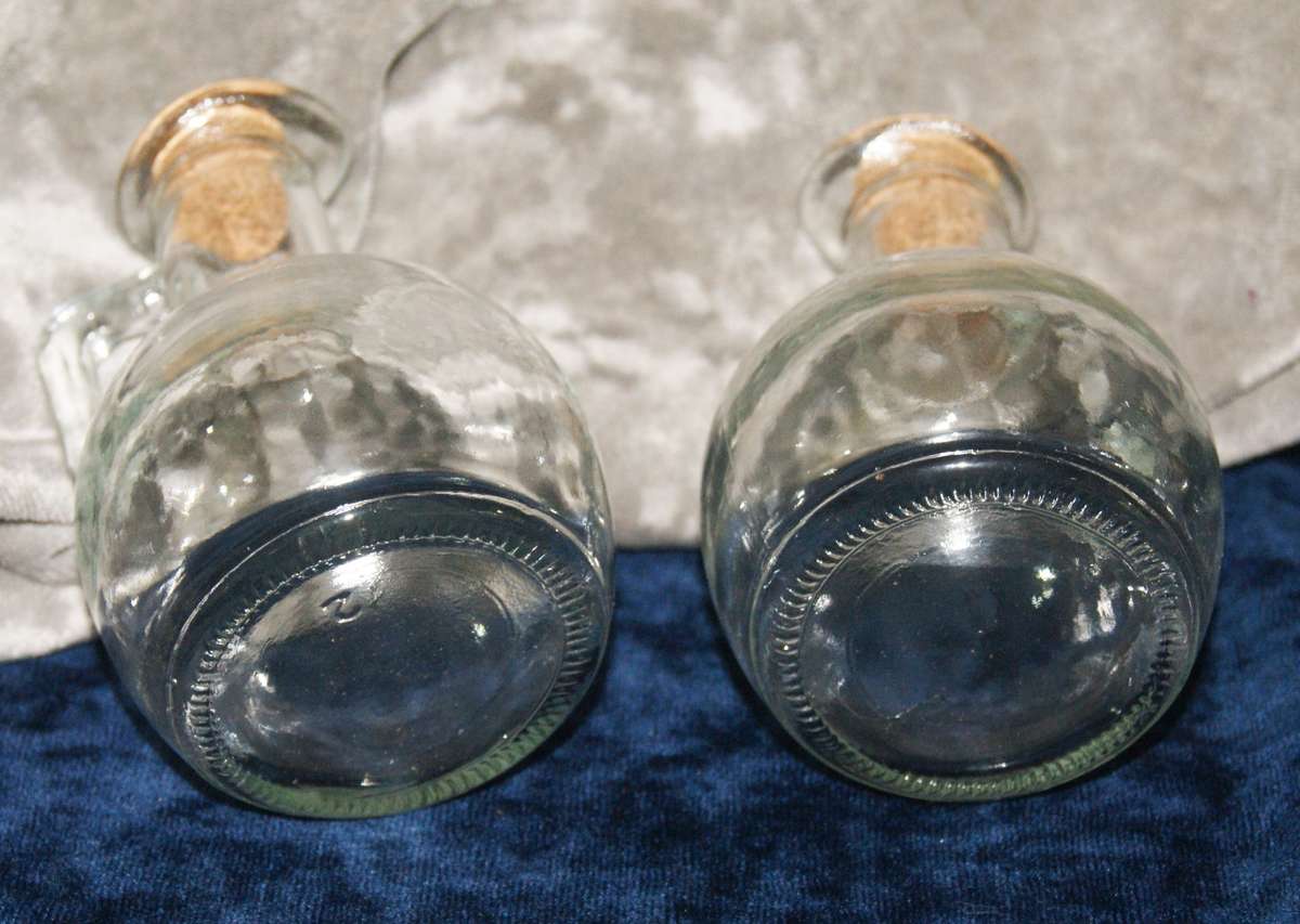 Pair of olive oil and balsamic vinegar bottles