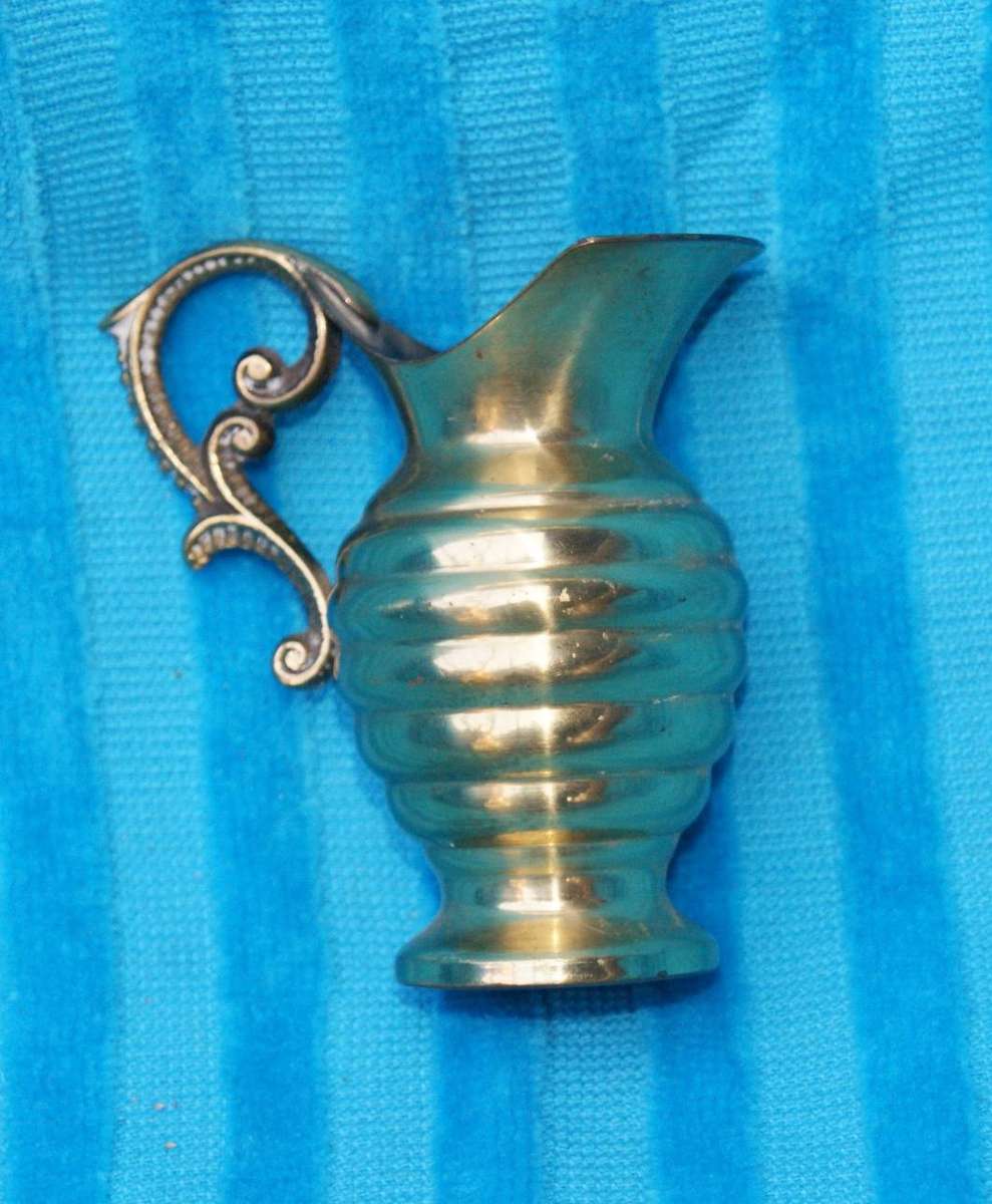 Small Brass Jug Shaped Vase