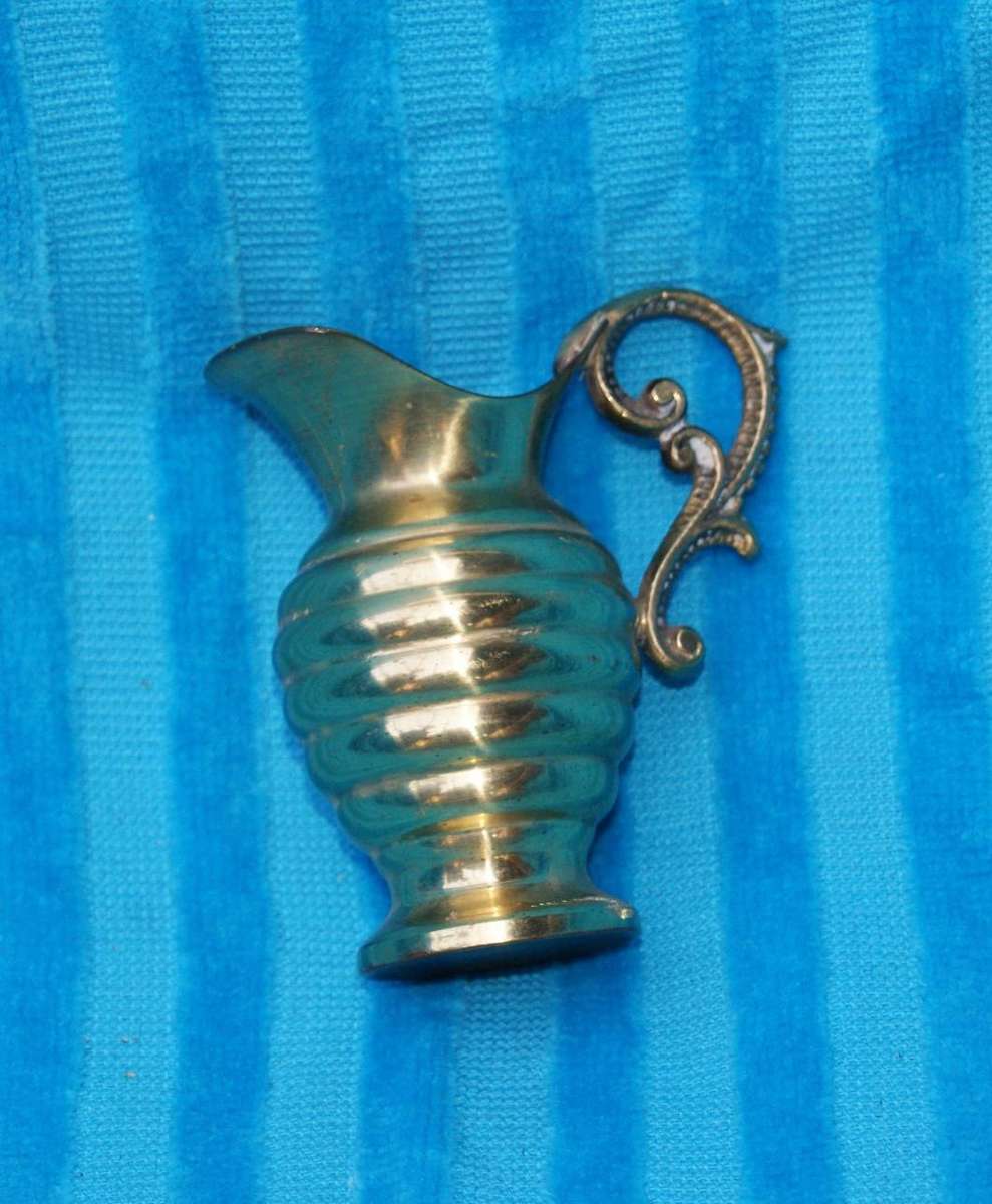Small Brass Jug Shaped Vase