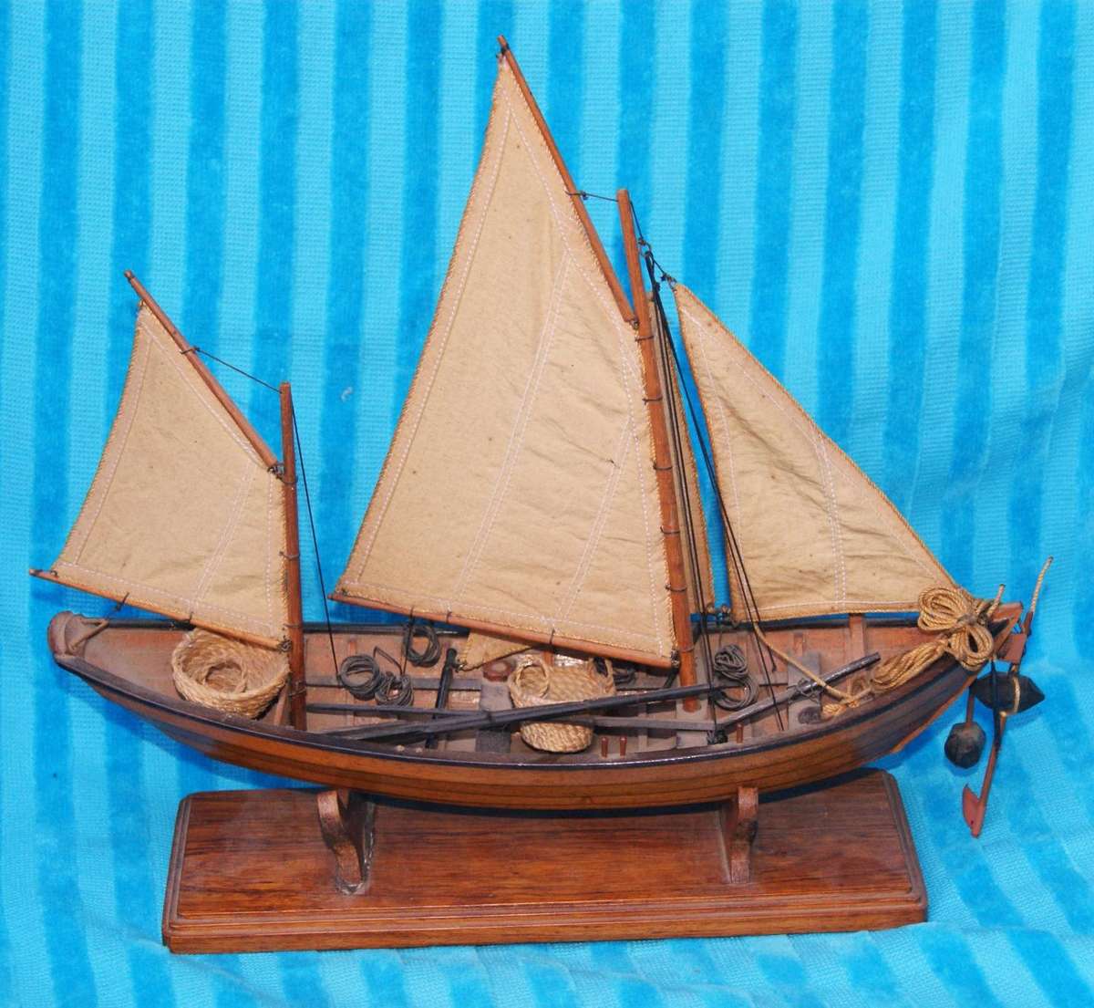 Vintage Premium Teak Maritime Boat Model