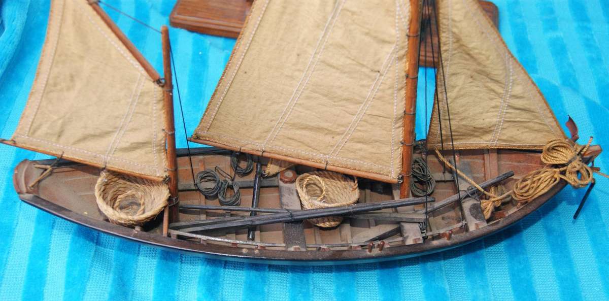 Vintage Premium Teak Maritime Boat Model