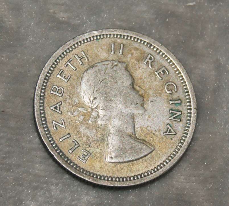1958 South Africa 1 shilling coin