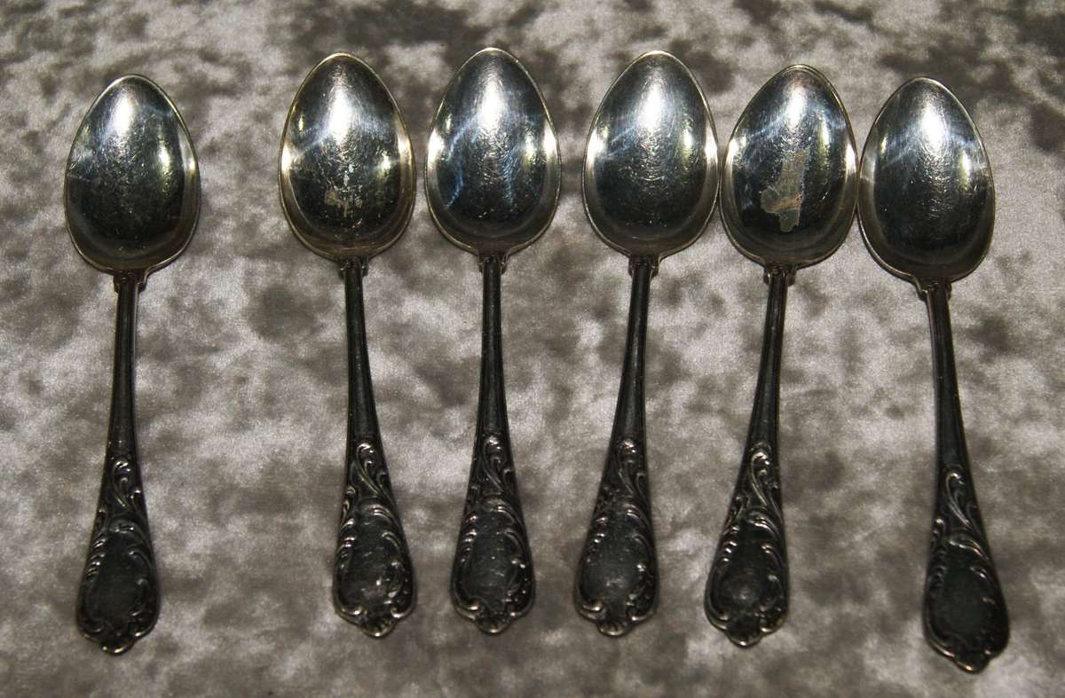 Set of 6 100 silver plate teaspoons @@ CCRRAAZZYY R1 START