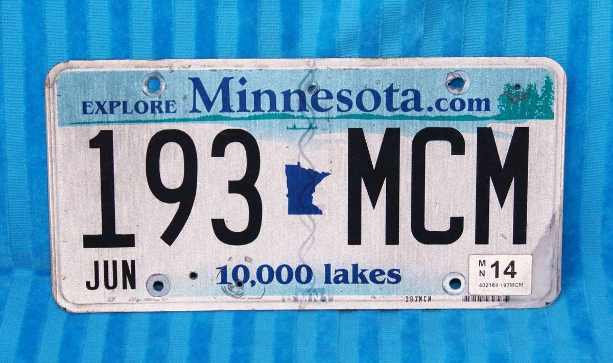 Minnesota Number Plate 10 000 Lakes