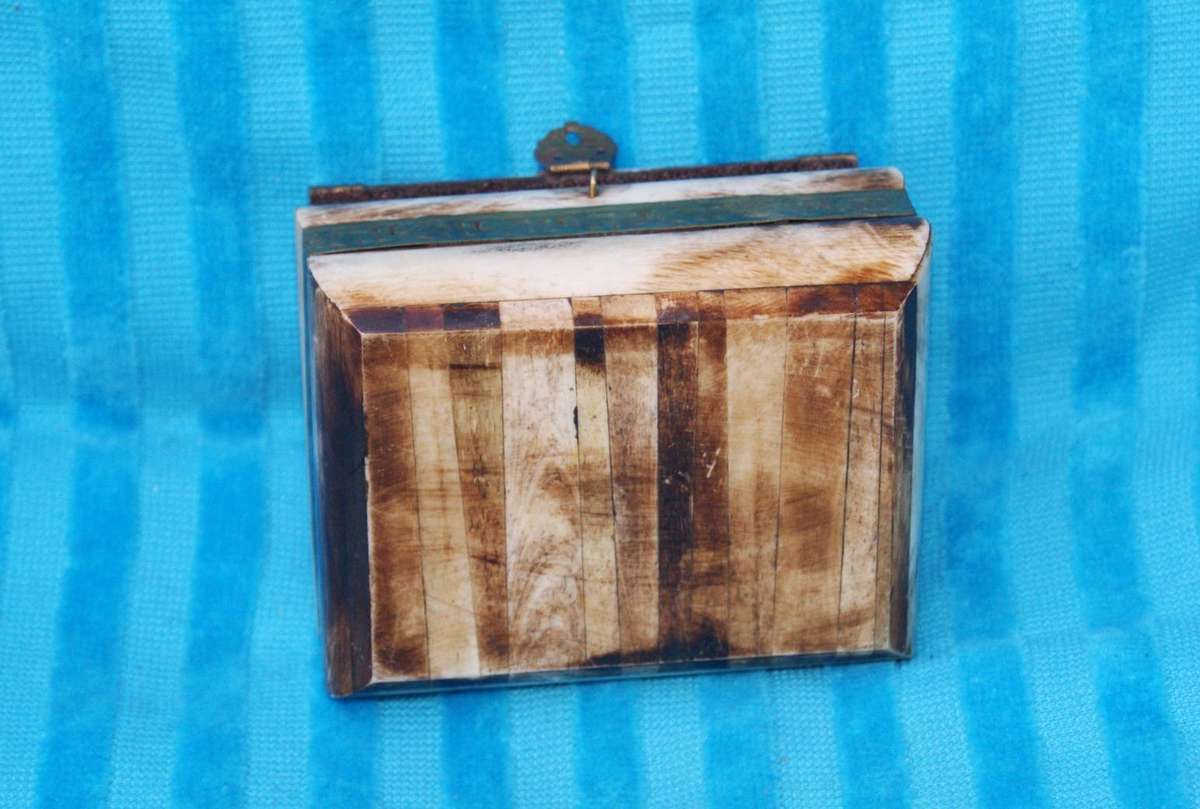 Vintage Hand Made Bone and Brass Trinket Box