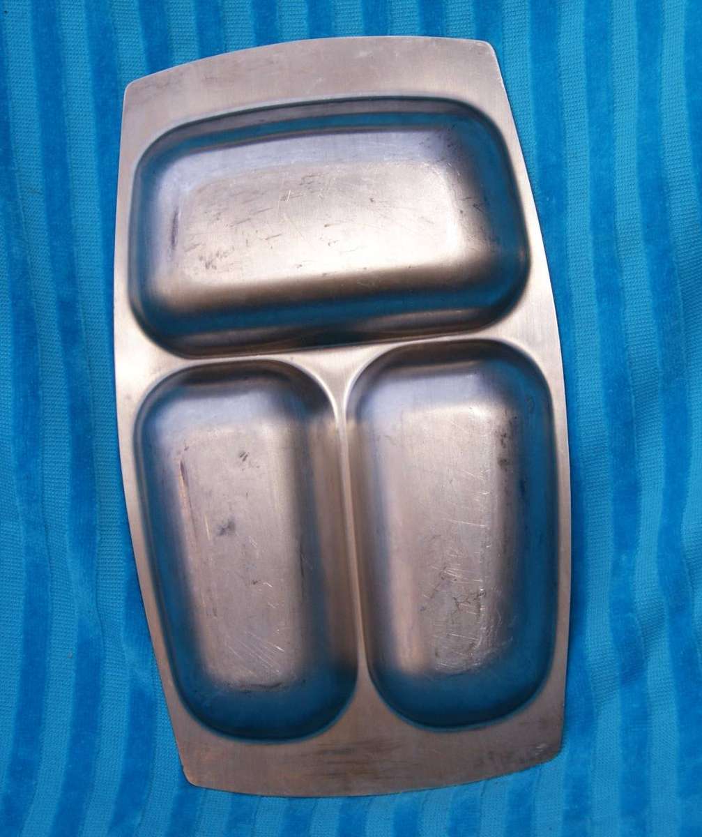 Stainless Steel 3 Division Snack Serving Dish