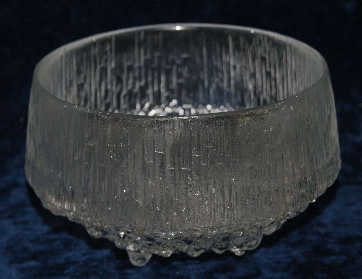 Vintage Littala Altima Thule glass bowl by Tapio Wirkkala