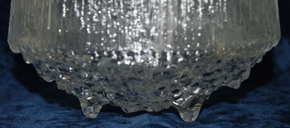 Vintage Littala Altima Thule glass bowl by Tapio Wirkkala