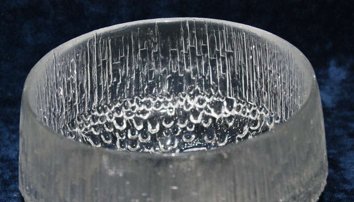 Vintage Littala Altima Thule glass bowl by Tapio Wirkkala