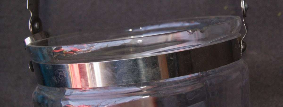 Hand Cut Glass Ice Bucket